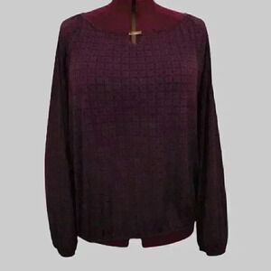 GEORGE ladies‎ blouse XL purple with black designs